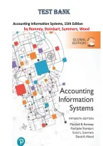 Test Bank For Accounting Information Systems&comma; 15th Edition by Romney&comma; Steinbart&comma; Summers&comma; Wood &vert; ISBN&colon; 9781292353364 &vert; All chapters