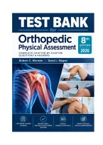 Test Bank for Orthopedic Physical Assessment&comma; 8th Edition by Robert C&period; Manske and David J&period; Magee Complete Chapter-by-Chapter Questions and Answers 2026&sol;2027