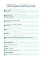PSB 2000 FSU Exam 1 &vert; Florida State University &vert;&NewLine;UPDATED Questions with 100&percnt; Verified Answers