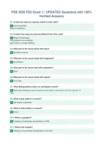 PSB 2000 FSU Exam 1 &vert; UPDATED Questions with 100&percnt;&NewLine;Verified Answers&NewLine;