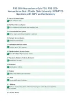 PSB 2000 Neuroscience Quiz FSU&comma; PSB 2000-&NewLine;Neuroscience Quiz &vert; Florida State University &vert; UPDATED&NewLine;Questions with 100&percnt; Verified Answers&NewLine;