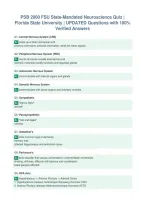 PSB 2000 FSU State-Mandated Neuroscience Quiz &vert;&NewLine;Florida State University &vert; UPDATED Questions with 100&percnt;&NewLine;Verified Answers