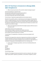 Biol 101 Final Exam