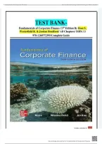 Test Bank For Fundamentals Of Corporate Finance&comma; 13th Edition By Ross Complete