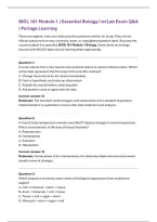 BIOL 101 Essential Biology
