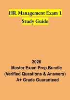 HR Management Exam 1 Study Guide 2026 &vert; HRM Practice Questions&comma; Job Analysis & Exam Review