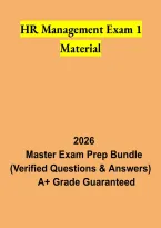 HR Management Exam 1 Material 2026 &vert; Human Resource Management Study Guide & Practice Questions