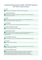 Designated Representative OSSF &vert; UPDATED Questions&NewLine;with 100&percnt; Verified Answers