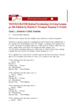 Test Bank for Medical Terminology&colon; A Living Language 8th Edition by Bonnie F&period; Fremgen &ndash; Questions & Answers