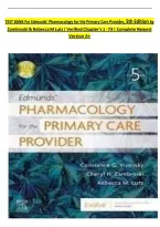 Test Bank for Edmunds Pharmacology for the Primary Care Provider 5th Edition &ndash; Questions & Answers