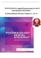 Test Bank for Applied Pharmacology for the Dental Hygienist 9th Edition &ndash; Questions & Answers