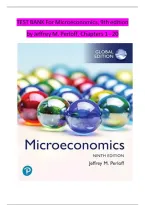 TEST BANK For Microeconomics Global Edition 9th Edition by Jeffrey M&period; Perloff&comma; Verified Chapters 1 - 20&comma; Complete Newest Version&NewLine;