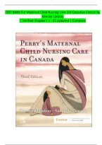 TEST BANK For Maternal Child Nursing Care 3rd Canadian Edition By Keenan Lindsay &vert; Verified Chapter's 1 - 25