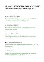 Hr Block Latest Actual Exam With Verified Questions & Correct Answers &lpar;2026&rpar;&period;Pdf&NewLine;&NewLine;