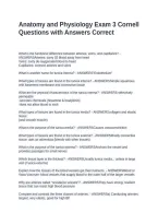 Anatomy and Physiology Exam 3 Cornell Questions with Answers Correct&NewLine;&NewLine;