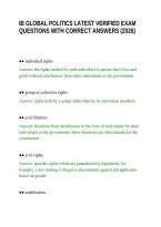 Ib Global Politics Latest Verified Exam Questions With Correct Answers &lpar;2026&rpar;&period;Pdf&NewLine;&NewLine;
