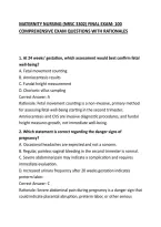 Maternity Nursing &lpar;Nrsc 3302&rpar; Final Exam&colon; 100 Comprehensive Exam Questions With Rationales