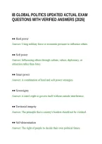 Ib Global Politics Updated Actual Exam Questions With Verified Answers &lpar;2026&rpar;&period;Pdf&NewLine;&NewLine;