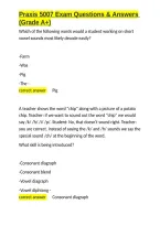 Praxis 5007 Exam Questions & Answers &lpar;Grade A&plus;&rpar;&period;docx&NewLine;&NewLine;