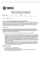 WGU D027&vert; CPE Record D027 Advanced Pathopharmacological Foundations&vert; Updated &vert; 100&percnt; CORRECT&vert; Western Governors University