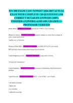 Fin 300 Exam 3 Asu Newest 2026-2027 Actual Exam With Complete 120 Questions And Correct Detailed Answers &lpar;100&percnt; Verified Answers&rpar; Already Graded A&plus; Professor Verified