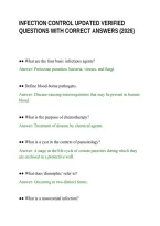 Infection Control Updated Verified Questions With Correct Answers &lpar;2026&rpar;&period;Pdf&NewLine;&NewLine;