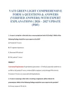 Vati Green Light Comprehensive&NewLine;Form A Questions & Answers&NewLine;&lpar;Verified Answers&rpar; With Expert&NewLine;Explanations &vert; 2026 &ndash; 2027 Update&NewLine;&lpar;Pdf&rpar;