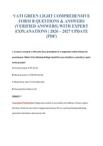 Vati Green Light Comprehensive&NewLine;Form B Questions & Answers&NewLine;&lpar;Verified Answers&rpar; With Expert&NewLine;Explanations &vert; 2026 &ndash; 2027 Update&NewLine;&lpar;Pdf&rpar;