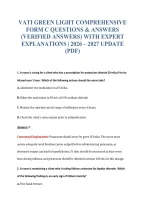 Vati Green Light Comprehensive&NewLine;Form C Questions & Answers&NewLine;&lpar;Verified Answers&rpar; With Expert&NewLine;Explanations &vert; 2026 &ndash; 2027 Update&NewLine;&lpar;Pdf&rpar;