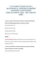 Vati Green Light Exam Bundle Questions With Verified Answers