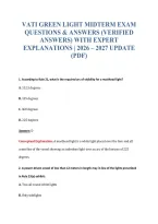 Vati Green Light Midterm Exam&NewLine;Questions & Answers &lpar;Verified&NewLine;Answers&rpar; With Expert&NewLine;Explanations &vert; 2026 &ndash; 2027 Update&NewLine;&lpar;Pdf&rpar;