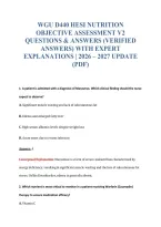 Wgu D440 Hesi Nutrition&NewLine;Objective Assessment V2&NewLine;Questions & Answers &lpar;Verified&NewLine;Answers&rpar; With Expert&NewLine;Explanations &vert; 2026 &ndash; 2027 Update&NewLine;&lpar;Pdf&rpar;