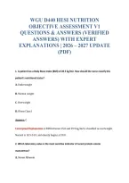 Wgu D440 Hesi Nutrition&NewLine;Objective Assessment V1&NewLine;Questions & Answers &lpar;Verified&NewLine;Answers&rpar; With Expert&NewLine;Explanations &vert; 2026 &ndash; 2027 Update&NewLine;&lpar;Pdf&rpar;