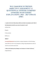 Wgu D440 Hesi Nutrition&NewLine;Objective Assessment V3&NewLine;Questions & Answers &lpar;Verified&NewLine;Answers&rpar; With Expert&NewLine;Explanations &vert; 2026 &ndash; 2027 Update&NewLine;&lpar;Pdf&rpar;