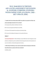 Wgu D440 Hesi Nutrition&NewLine;Advanced Assessment Questions&NewLine;& Answers &lpar;Verified Answers&rpar;&NewLine;With Expert Explanations &vert; 2026 &ndash;&NewLine;2027 Update &lpar;Pdf&rpar;