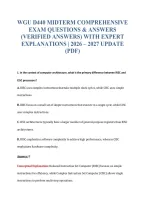 Wgu D440 Midterm Comprehensive&NewLine;Exam Questions & Answers&NewLine;&lpar;Verified Answers&rpar; With Expert&NewLine;Explanations &vert; 2026 &ndash; 2027 Update&NewLine;&lpar;Pdf&rpar;