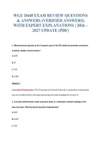Wgu D440 Exam Bundle Questions With Verified Answers