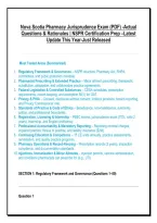 Nova Scotia Pharmacy Jurisprudence Exam &lpar;PDF&rpar; -Actual &NewLine;Questions & Rationales &vert; NSPR Certification Prep &ndash;Latest &NewLine;Update This Year-Just Released 