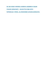Nu 185 Exam 3 Medical-Surgical Nursing Ii &NewLine;Galen College &lpar;2026&sol;2027&rpar; &ndash; Nclex-Style &NewLine;Q&A With Rationales &vert; Renal&comma; Gi&comma; Endocrine &NewLine;& Musculoskeletal 