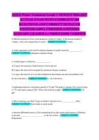Adeq Water Treatment Grade 1 Newest 2026-2027 Actual Exam With Complete 200 Questions And Correct Detailed Answers &lpar;100&percnt; Verified Answers&rpar; Already Graded A&plus; Professor Verified