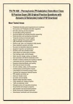 PA PH 468 &ndash; Pennsylvania &lpar;Philadelphia&rpar; Demolition Class &NewLine;B Practice Exam 250 Original Practice Questions with &NewLine;Answers & Rationales&vert; Instant Pdf Download