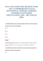 Wgu C952 Computer Architecture&NewLine;- Set 3 Comprehensive Exam&NewLine;Questions & Answers &lpar;Verified&NewLine;Answers&rpar; With Expert&NewLine;Explanations &vert; 2026 &ndash; 2027 Update&NewLine;&lpar;Pdf&rpar;