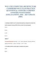 Wgu C952 Exam Bundle Questions With Verified Answers
