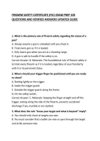 Firearm Safety Certificate &lpar;Fsc&rpar; Exam Prep 100 Questions And Verified Answers Updated Guide