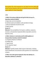 Hazmat&sol;Ops Tcfp&comma; Tcfp Comprehensive Test Bank Final Exam With 600 &NewLine;Actual Practice Questions And Correct Detailed Answersverified 100&percnt; &NewLine;Latest Update For Exam Preparation 