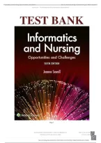 Test Bank for Informatics and Nursing&colon; Opportunities and Challenges 6th Edition &lpar;Marilyn E&period; Sewell&rpar;