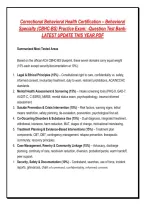 CBHC-BS BEHAVIORAL SPECIALTY ALL-IN-ONE PACKAGE DEAL &vert; 3 FULL PRACTICE EXAMS&comma; 450&plus; ALIGNED QUESTIONS&comma; LEGAL&comma; ETHICAL & CLINICAL ASSESSMENT MATRICES &mdash; 100&percnt; VERIFIED