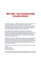 MGT 4330 - Test 2 Questions With Accurate Answers