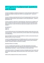 ATI Capstone Fundamentals Questions with correct Answers