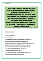 Nr 507 Edapt Week 7&colon; Central Nervous System Sensory And Motor Disorders &vert; Advanced Pathophysiology Comprehensive Practice Question Bank &vert; 215&plus; Original Multiple-Choice Questions With Detailed Rationales &vert; Chamberlain University &vert; Graduate Nursing Students